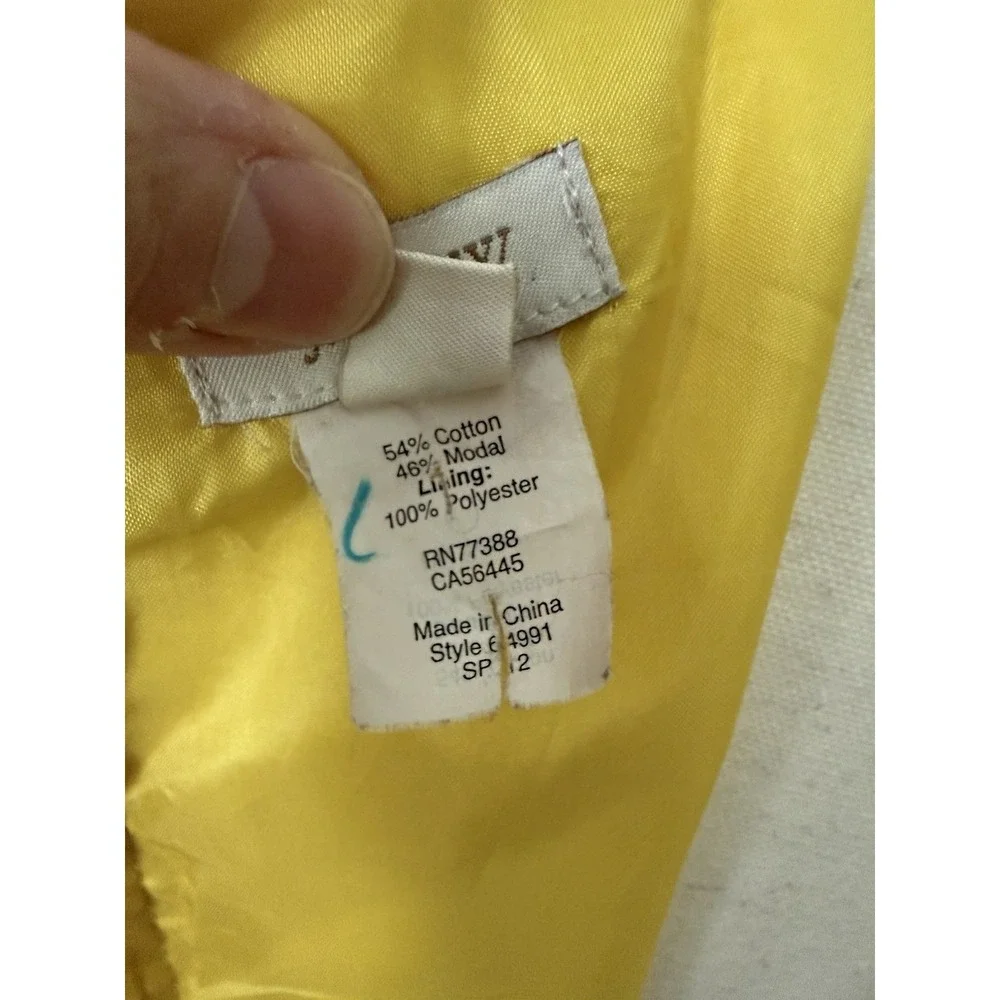 J.Crew Yellow Textured Fit & Flare Dress‎ Womens Size 6 Sleeveless Pockets
